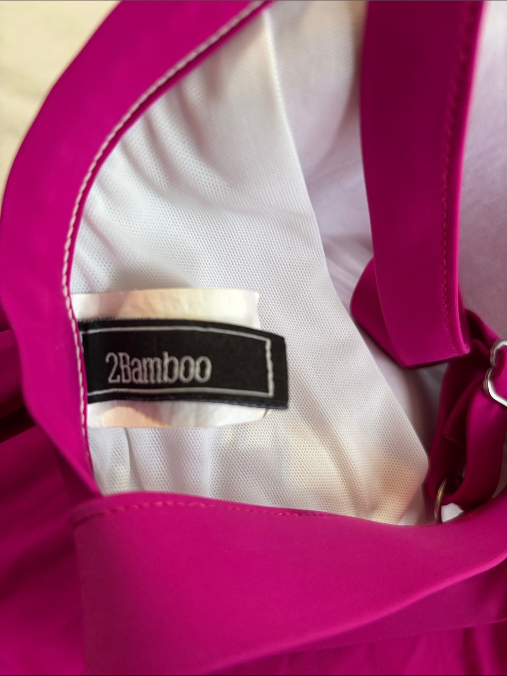 2bamboo‎ Fuchsia Ruched Bikini Set - Picture 6 of 7